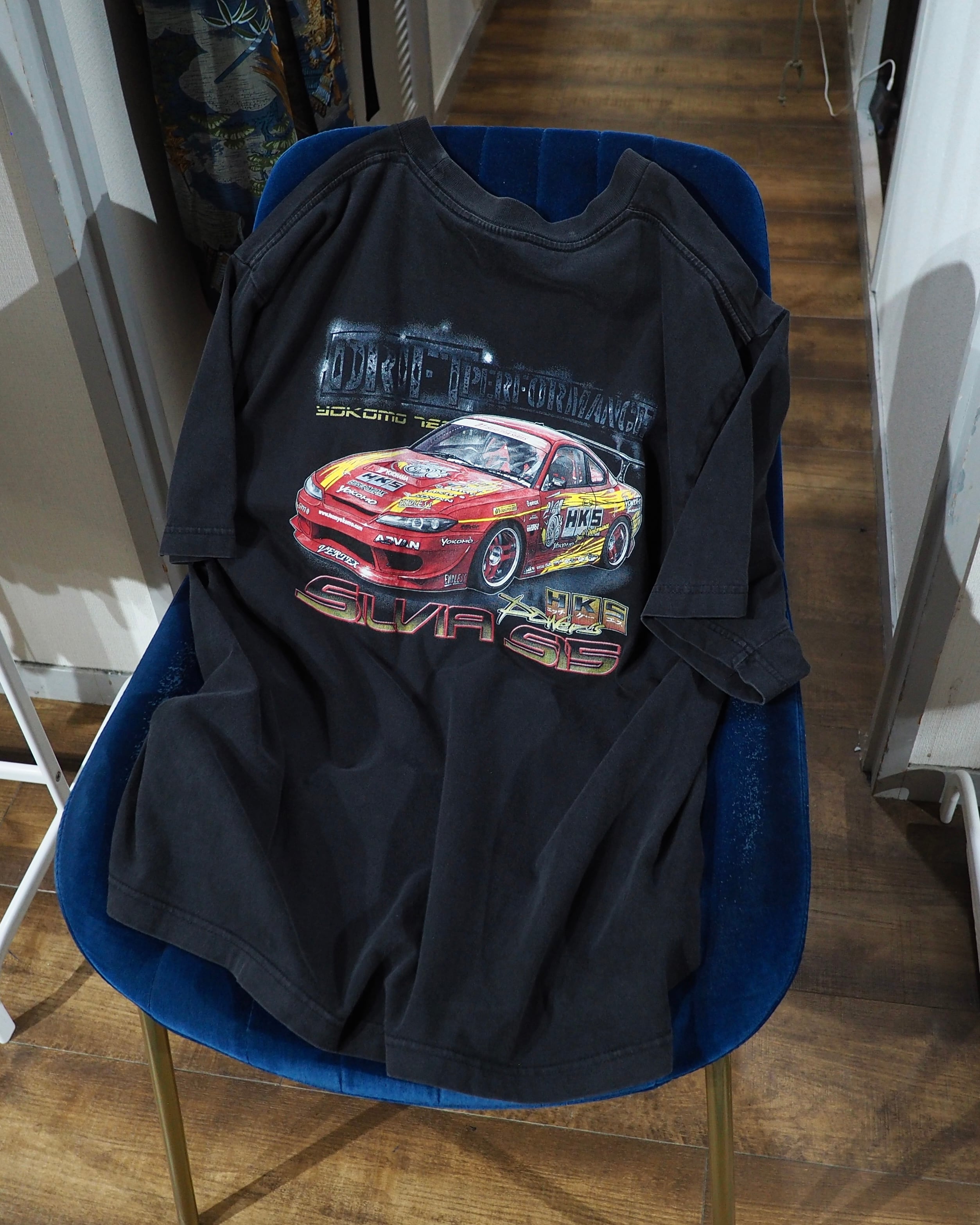 " HKS Hyper Silvla RS-2 " printed Black SS Tee