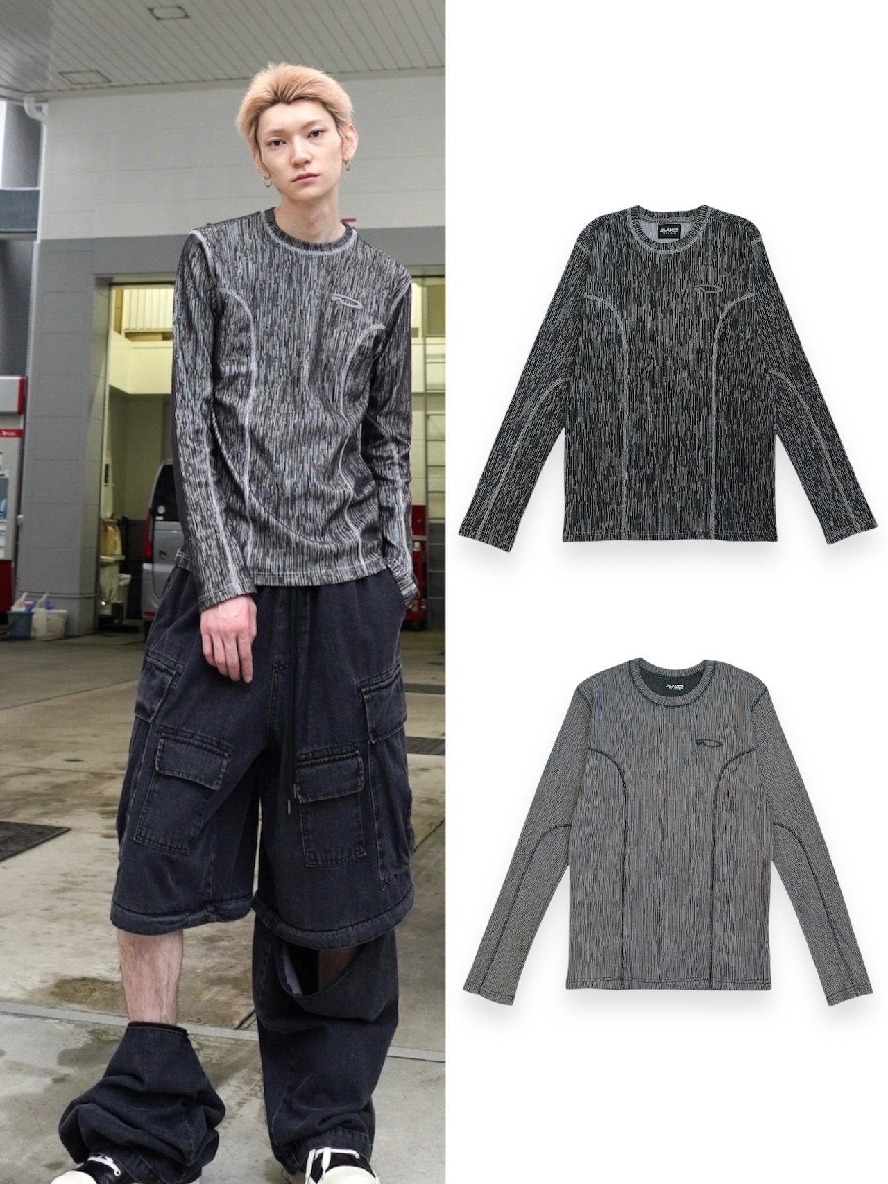 【PLANET STUDIO】tight long sleeve t-shirt
