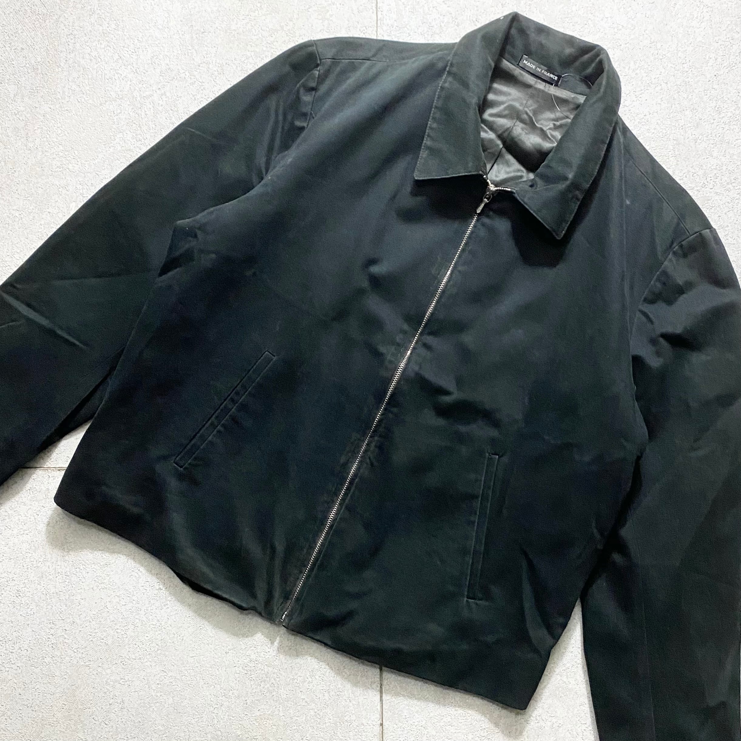 vintage AGNES B. HOMME black moleskin drizzler jacket | NOIR ONLINE