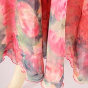 社交ダンス 衣装 スタンダード ドレス ワンピース レッスンウェア パーティドレス レディース U:NA ピンク系 グリーン系 オレンジ系 レース カラフル 花柄風 フレアスカート ティアード風 ひざ丈 ロング丈 ロングスカート 練習用 パーティー スタンダード用 ワルツ フォーマル サイズ9号 ファスナー ポリエステル 薄手素材 上品 大人可愛い ダンス衣装 発表会 舞台映え