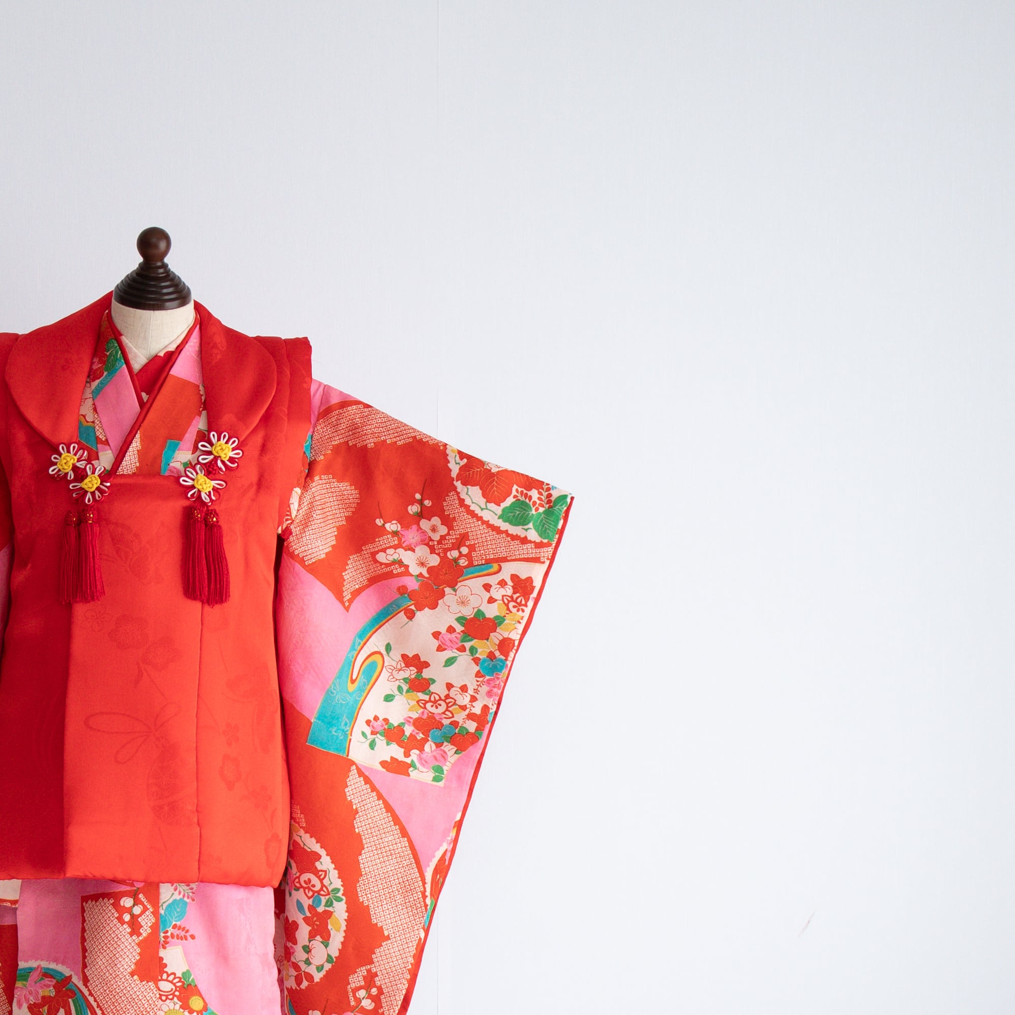 女の子被布style『花重ね』/SS3014 (対応身長目安 85㎝~93cm)