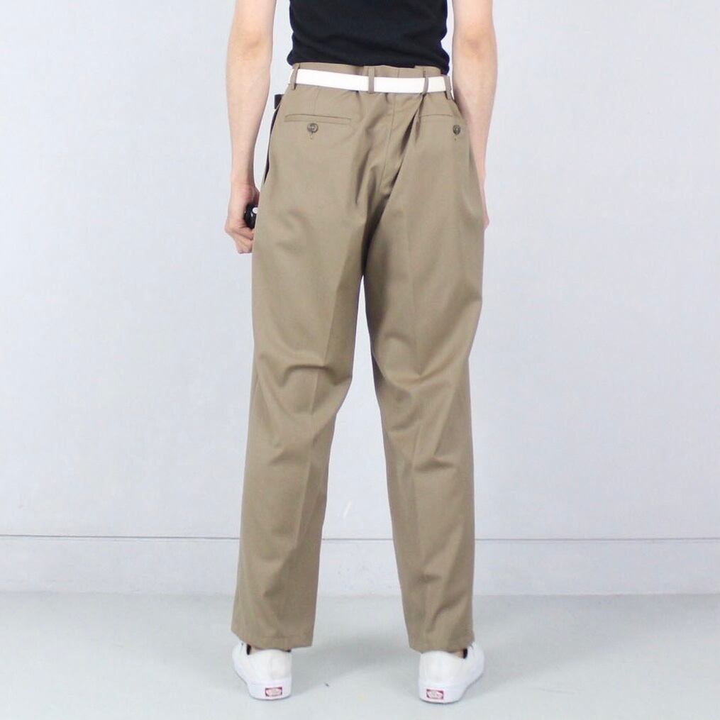 LAUREN RALPH LAUREN 2タック ワイド スラックス ベージュ LAUREN RALPH LAUREN 2タックスラックス ミルクティーベージュ【FF