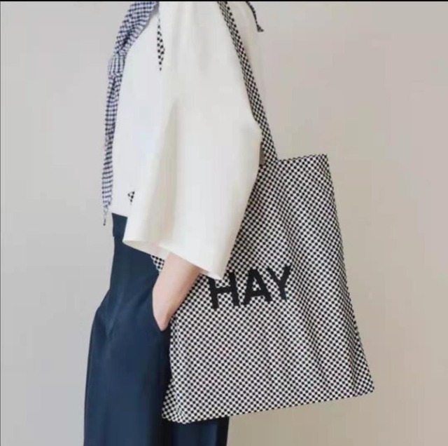 Hay トートバッグ レア柄 チェック Hanasouvi S Tea