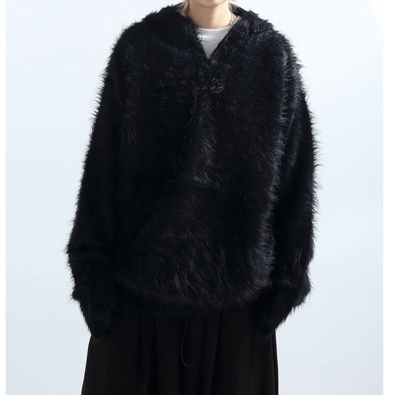 Soft & Smooth Faux Mink Hooded Sweater(MT1409)