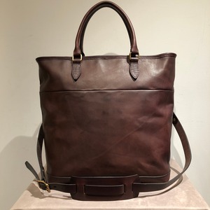 VASCO / LEATHER NELSON 2WAY BAG / BROWN (ヴァスコ / レザーネルソン2ウェイバッグ / ブラウン)