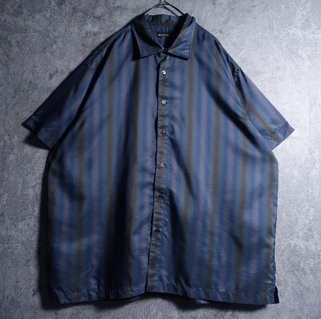 Multicolor Gradient Stripe Oversize Shirt