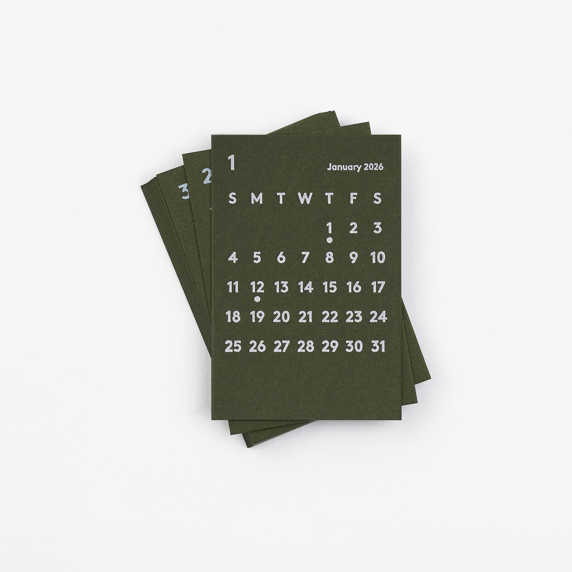 CLARA Calendar Refill 2026 Olive|卓上カレンダー リフィル