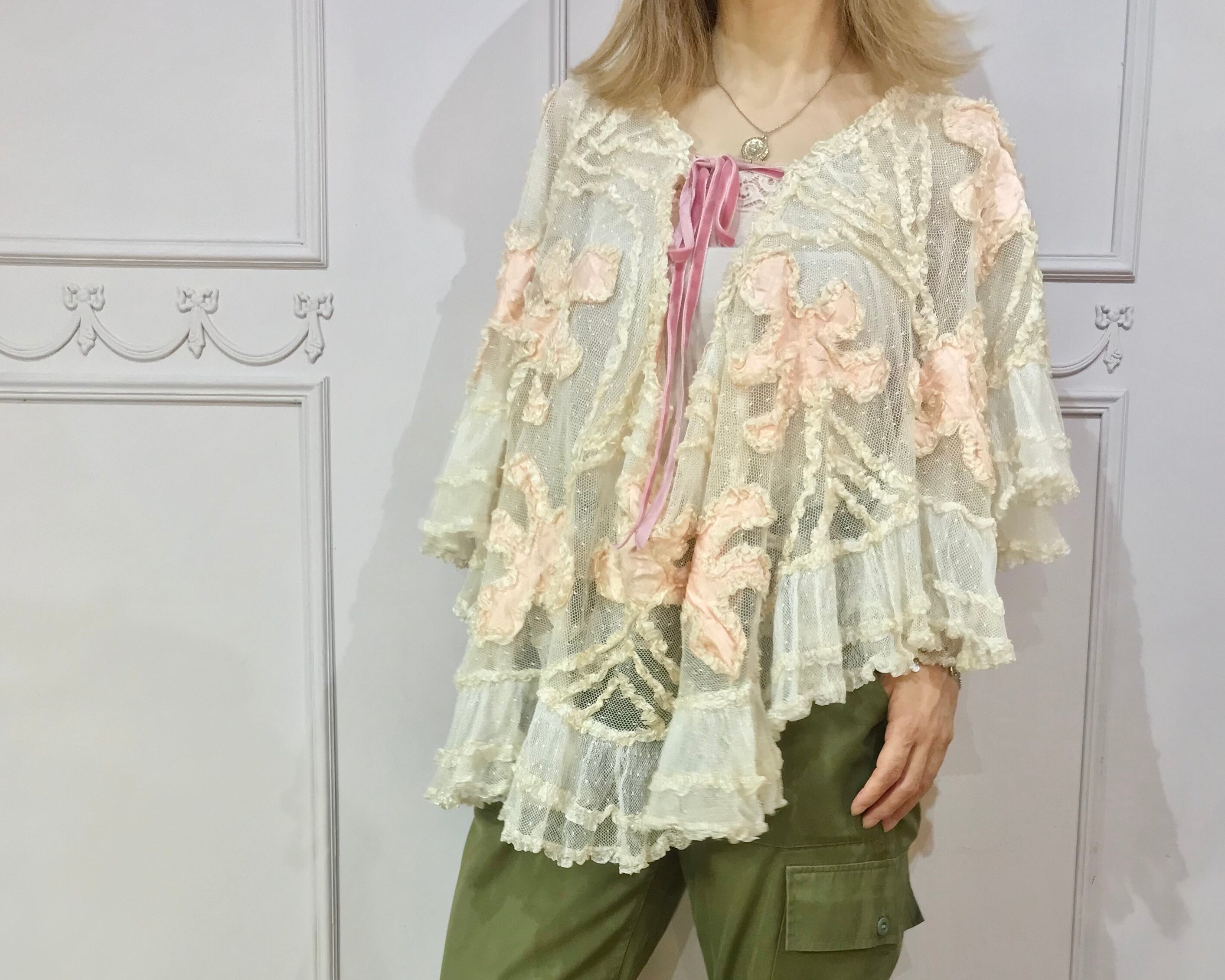 アンティークボビネットケープlot20598