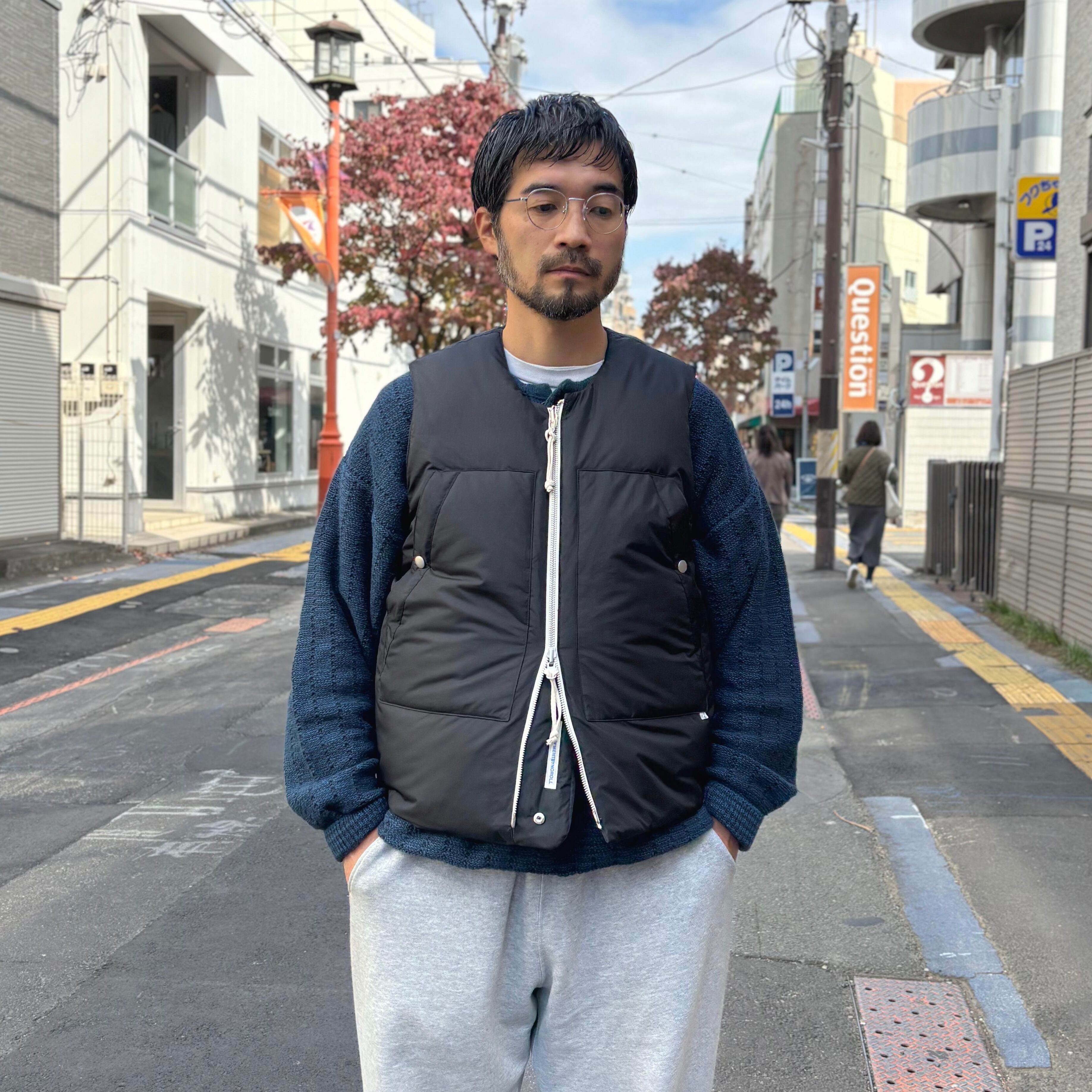 NOROLL VESTAS TWO FACE DOWN / BLACK-NAVY (ノーロール ダウンベスト