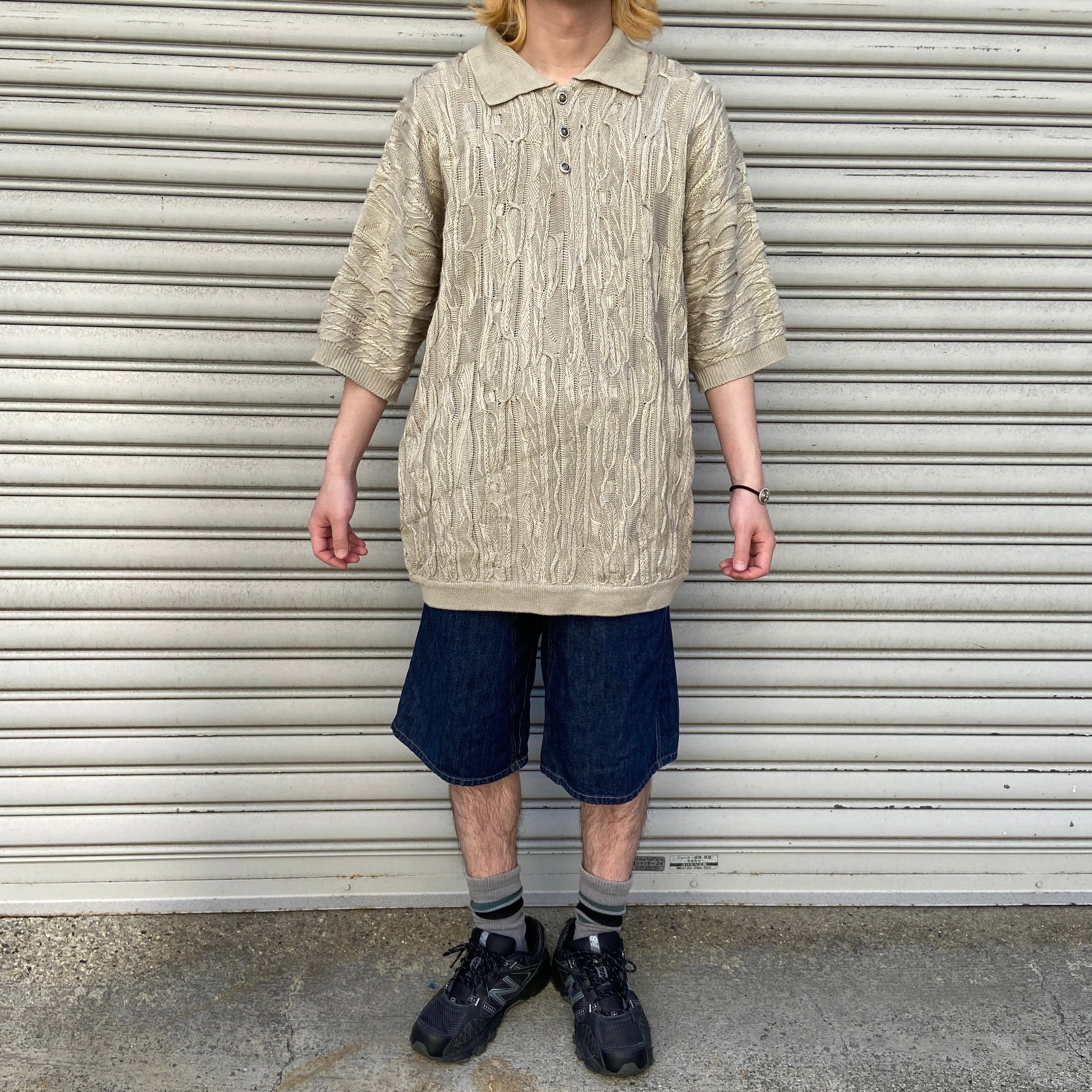 Coogi type 3Dニットポロシャツ 90s XXL ビッグサイズ | 古着屋 Uan