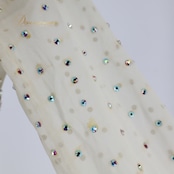 社交ダンス 衣装 スタンダードドレス ワンピース スタンダード 白 リボン 高級感 ROBINHOOD ロビンフッド 綺麗 上品 デモ 競技 ダンス パーティ 発表会 ホワイト系 女性用 美しい 高級スタイル おしゃれ