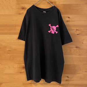 【STUSSY】バックプリント アーチロゴ Tシャツ international stussy tribe ドクロ ワンポイント ステューシー Lサイズ US古着 アメリカ古着