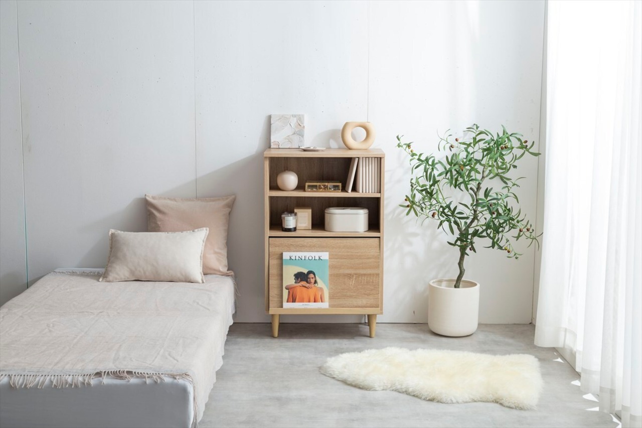 【幅60cm】Tony フラップ扉キャビネット