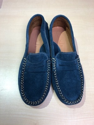 ATLANTA MOCASSIN  AC032G Col. 98 (Petrol) (Indigo)  牛革スエードローファー　ポルトガル製