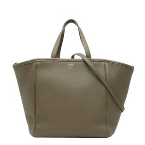 セリーヌ スモール フォールドカバ ハンドバッグ ショルダーバッグ 2WAY ベージュ レザー レディース CELINE 【中古】
