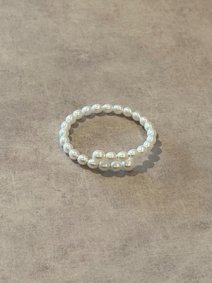 memory wire pearl bracelet