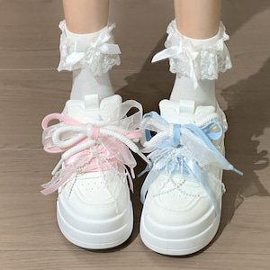ゆめかわ♡全2種 ゆめいろリボンスニーカー kutu42 ゆめかわ♡全2種 ゆめいろリボンスニーカー kutu42