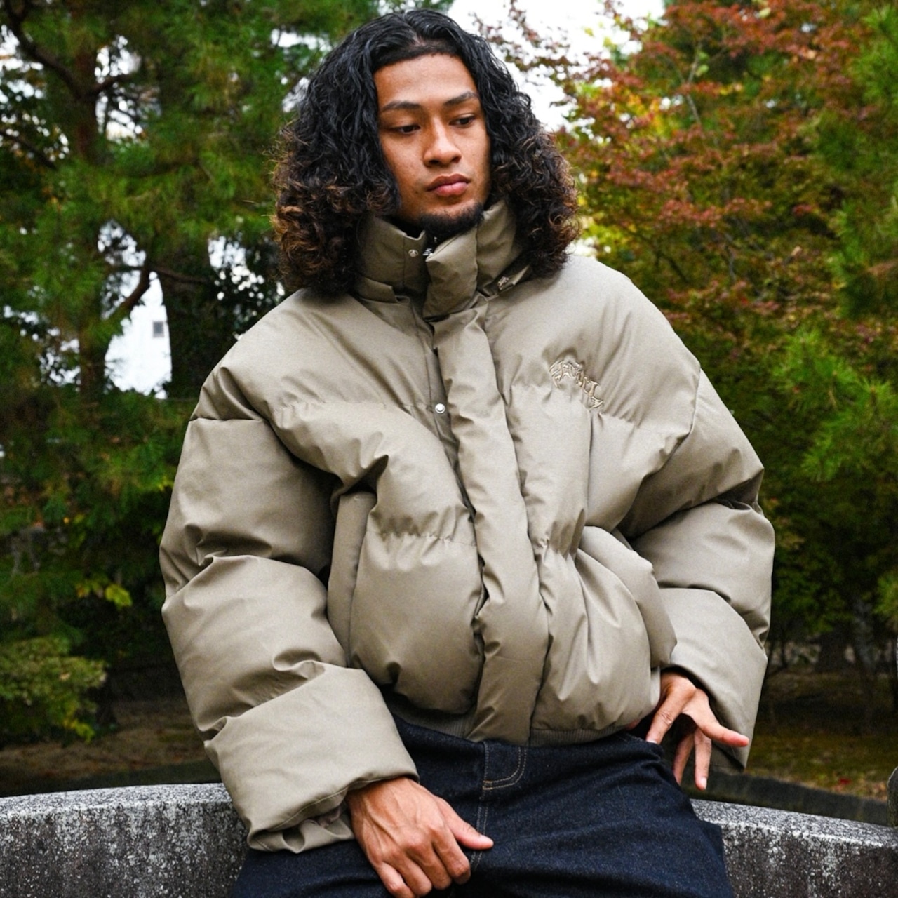 OG LOGO LUXURY FUR PUFFER JACKET