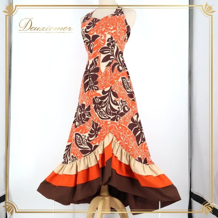 美品 日本製 フラダンス衣装】ネイビー EKOLU EHIKU エコルエヒク