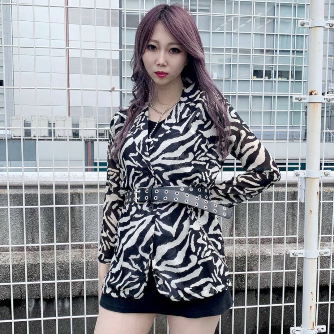 【25%OFF】ゼブラシースルージャケット