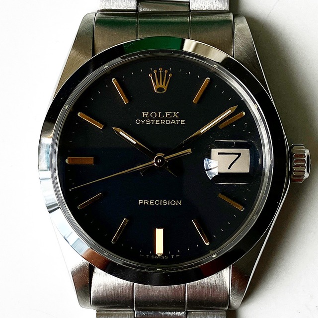 Rolex Oyster Date 6694 (26*****) Black with Gold indices