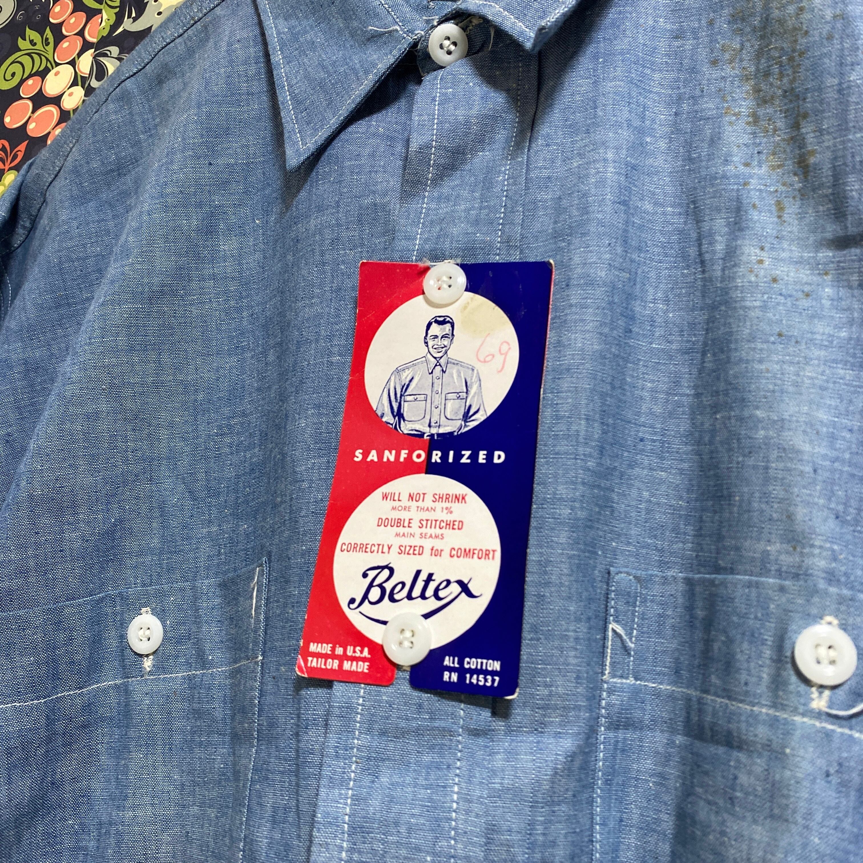 60s デッドストック USA製 Beltex シャンブレーシャツ 17 60s デッドストック USA製 Beltex シャンブレーシャツ 17
