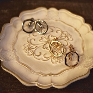 変形リングイヤリング(2color) JEW004