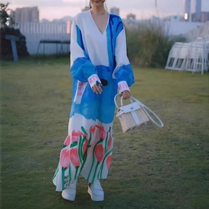 tulipペイント tea break ワンピース(kai0604)