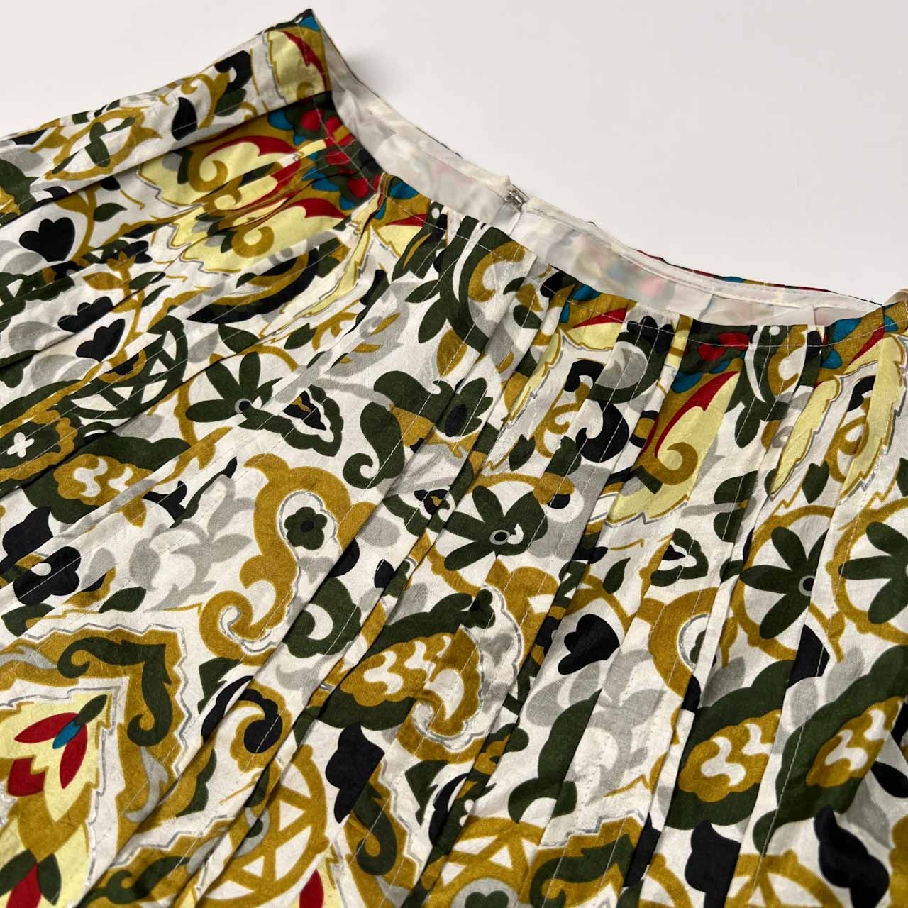 LANCETTI ランチェッティ 総柄 タック フレア スカート サイズ 40 /レディース/日本製