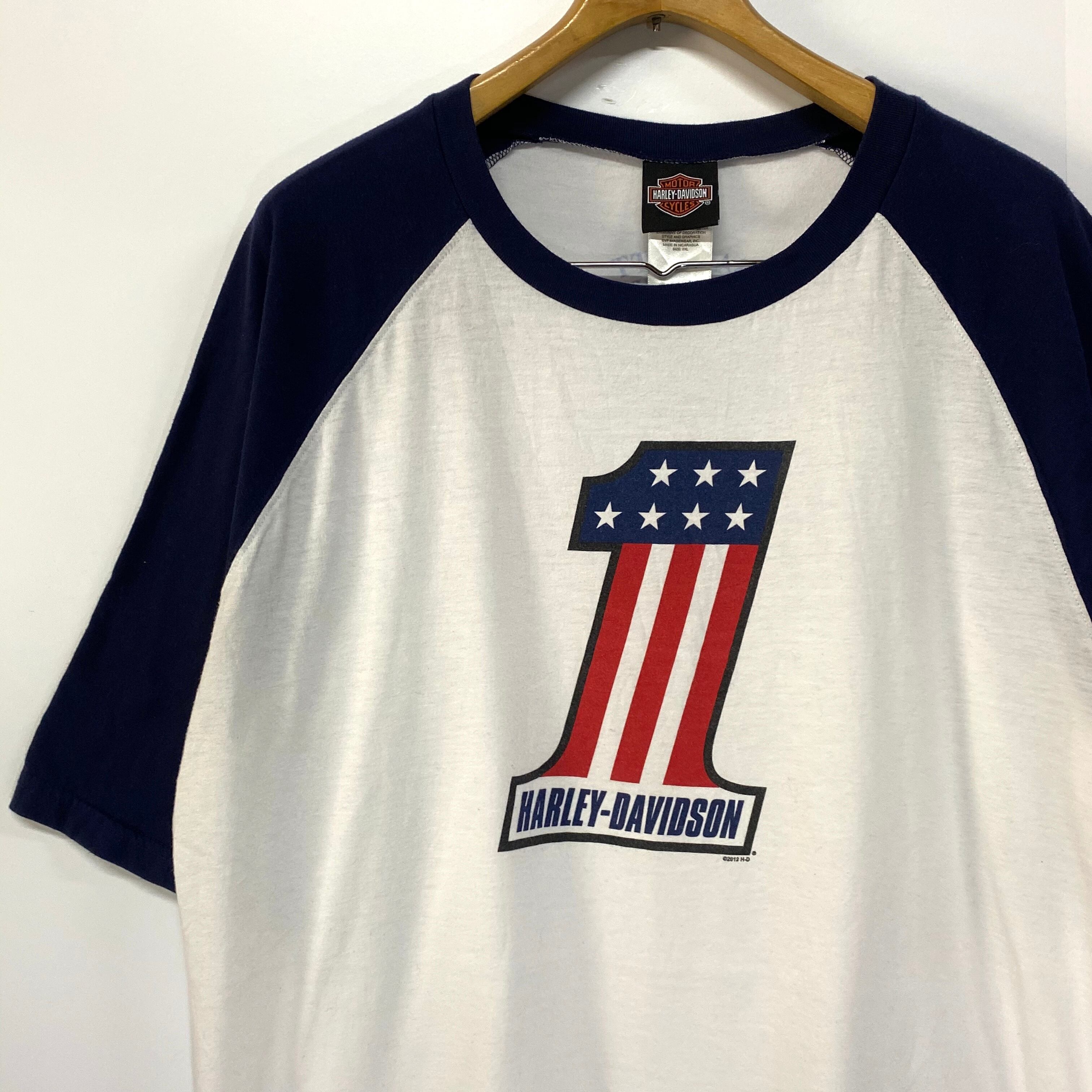 Harley-Davidson ハーレーダビッドソン ラグランTシャツ モーター
