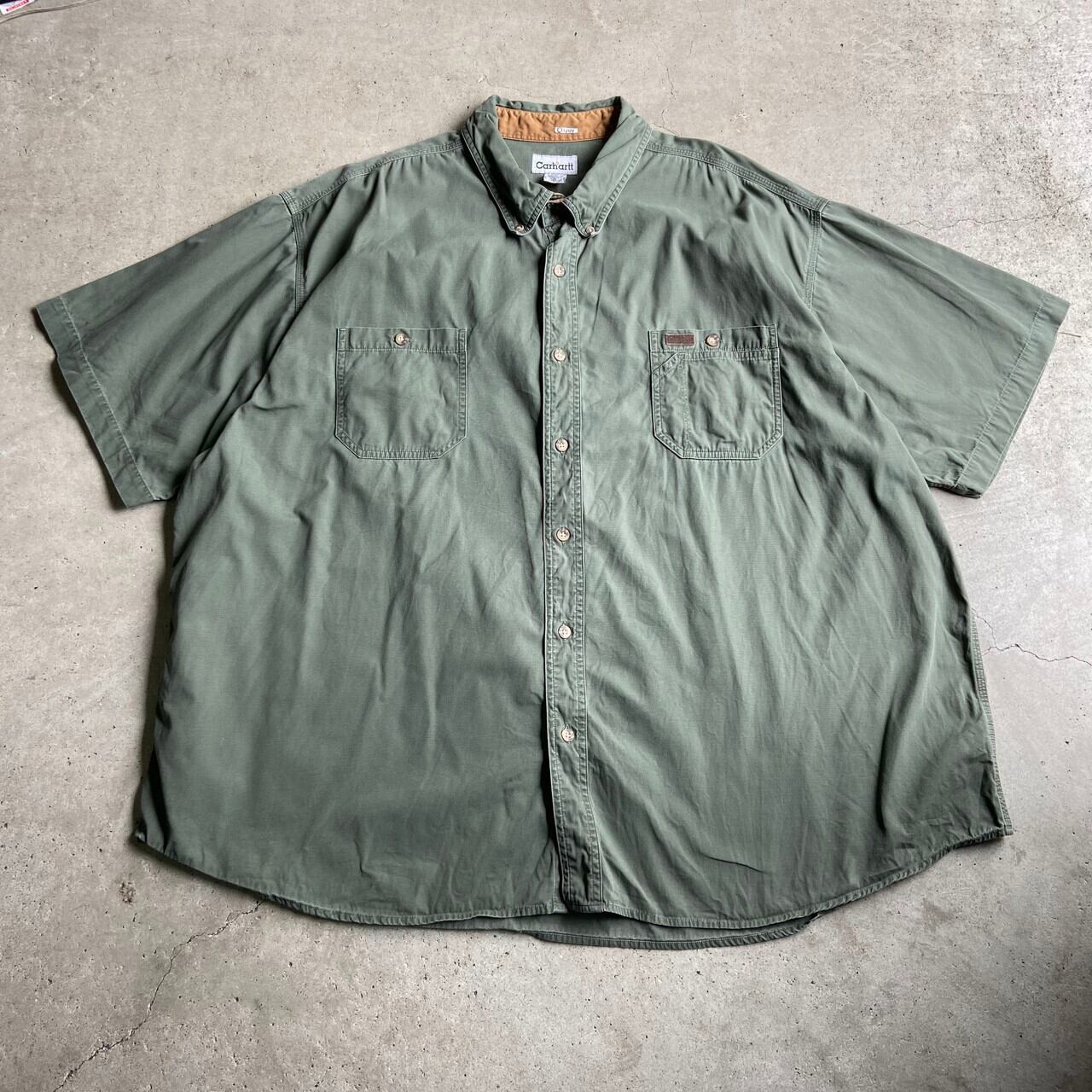 スーパービッグサイズ Carhartt カーハート 半袖ワークシャツ メンズ