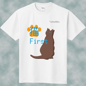 猫ファースト - 猫Tシャツ【S～3XL】