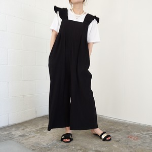 フリルショルダープリーツサロペットPT