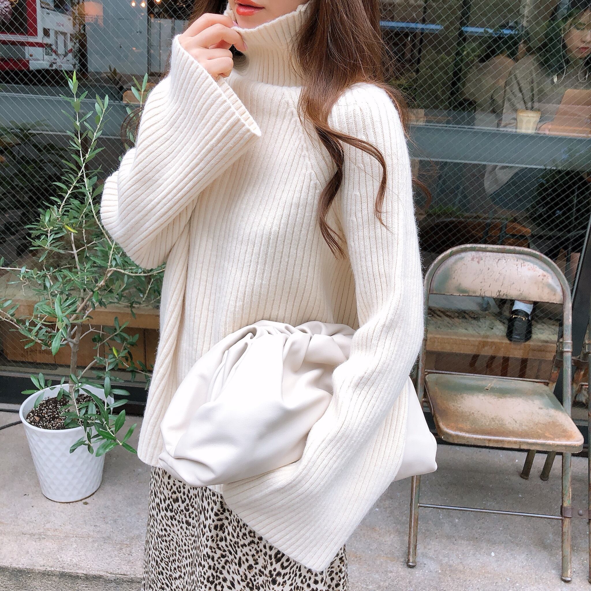 Turtle knit /ivory (11月下旬頃発送予定)