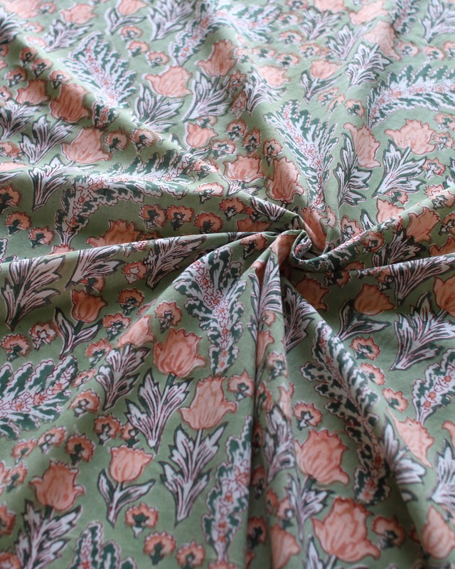 Block print FABRIC. <Baby steps>