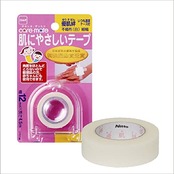 ニトムズ caremate 優肌絆 不織布 肌にやさしいテープ ケース付 かぶれにくい 包帯 ガーゼ 固定 白 12mm×4.5m N1330