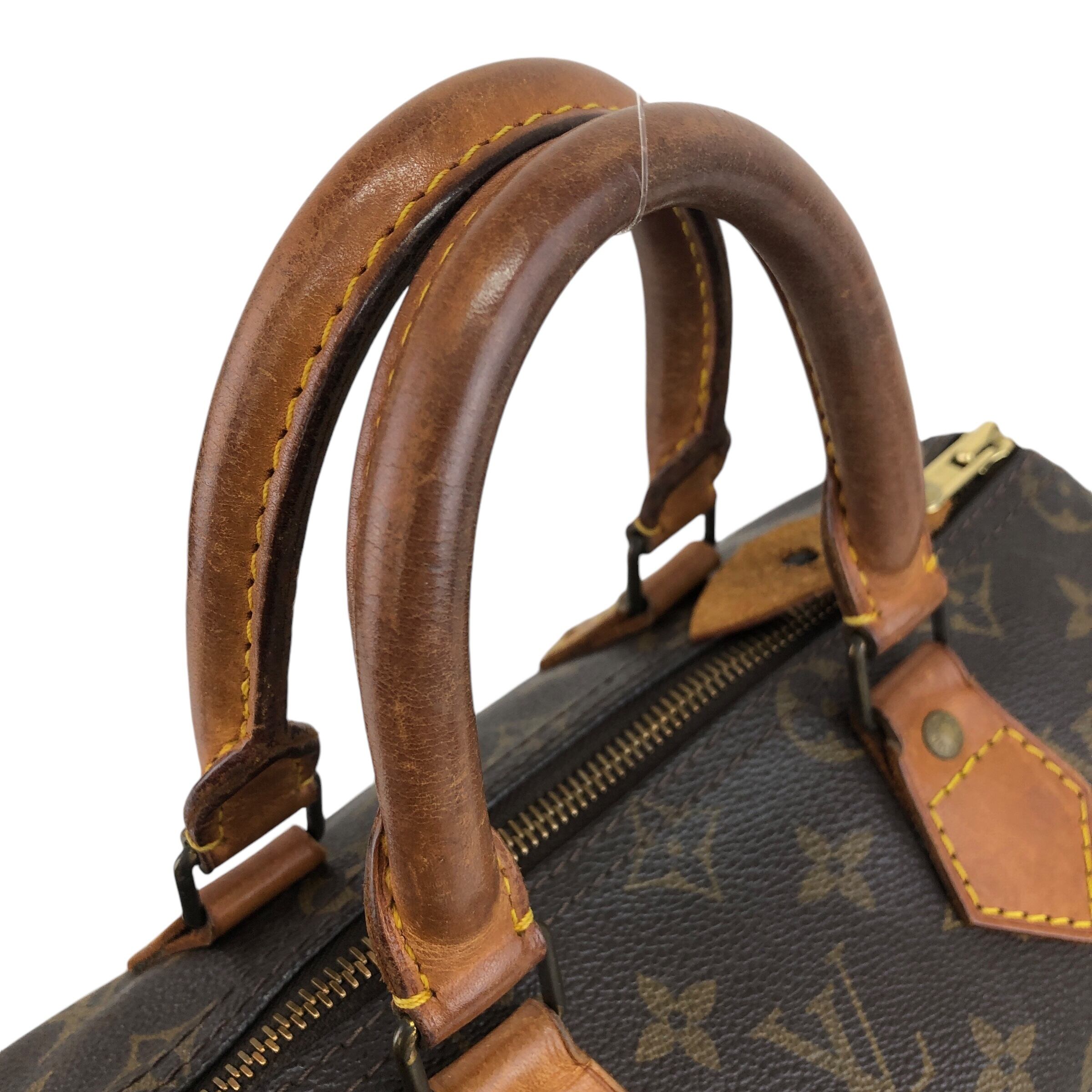 LOUIS VUITTON ルイヴィトン モノグラム ハンドバッグ ブラウン PVC 