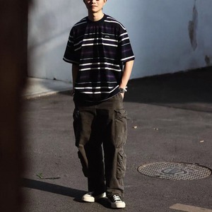 Script logo stripe tee 1437