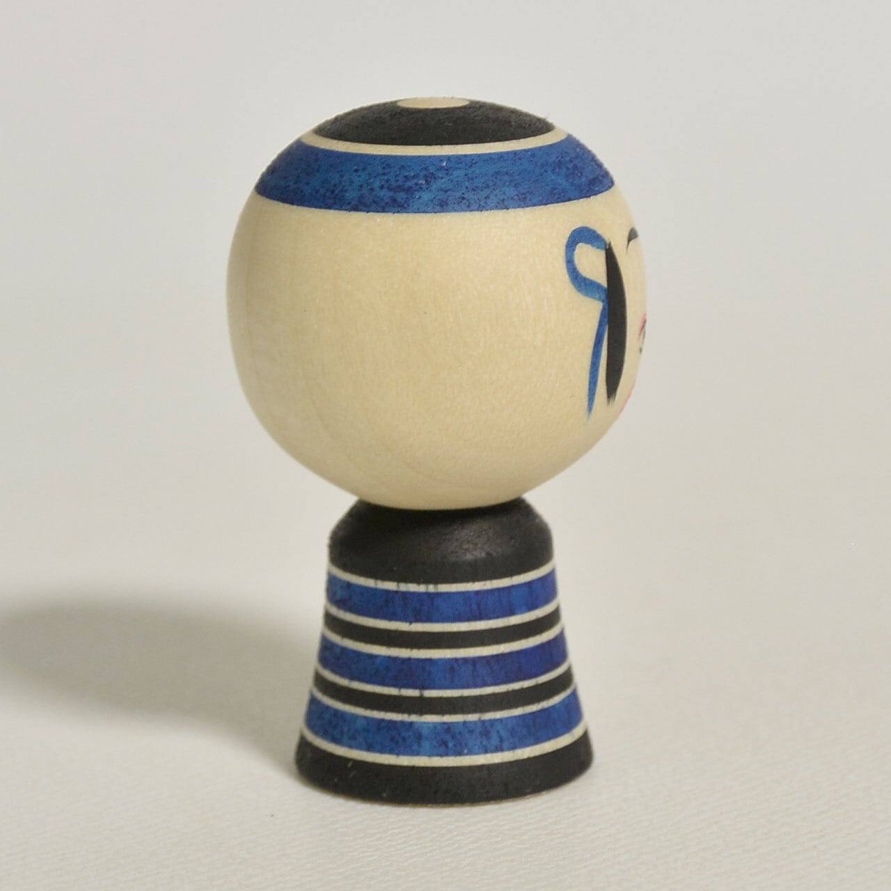 こけし　３４センチ 青の小寸こけし（ミニこけし） 約1.5寸 約4.5cm 鈴木明 工人（作並系