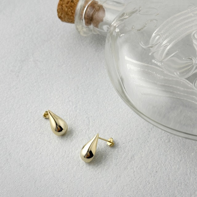 Gold Coating 嬉し涙 スタッドピアス