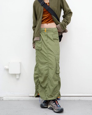 2000s utility nylon maxi skirt