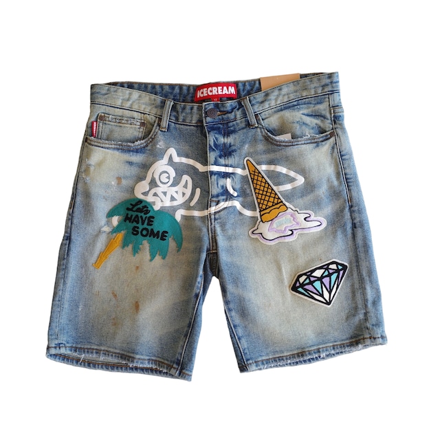 【ICECREAM】SUNDAY DENIM SHORTS