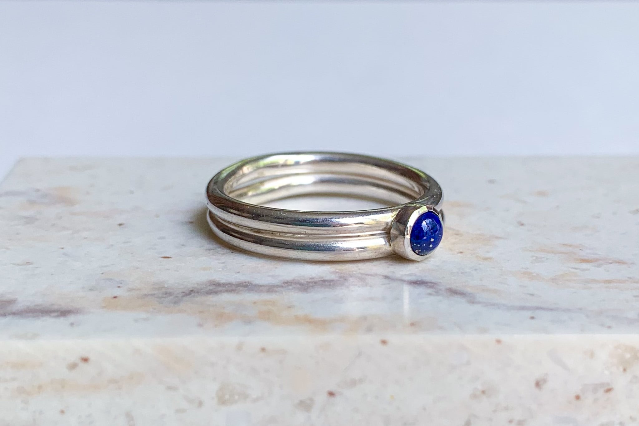 重なり ラピスラズリ リング no.21