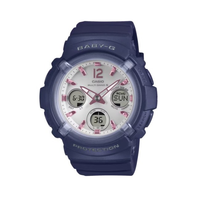 国内正規品 CASIO BABY-G カシオ ベビーG 電波ソーラー ショックレジスト 10気圧防水 レディース腕時計 BGA-2800-2A2JF