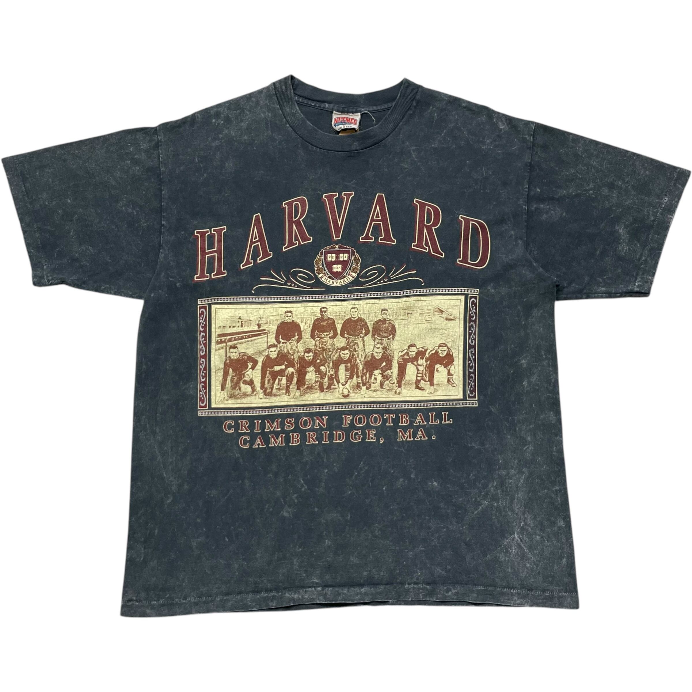 《L》 NUTMEG Tシャツ カレッジプリント ハーバード大学 フットボール ブラック USA製 90年代 vintage no.6665