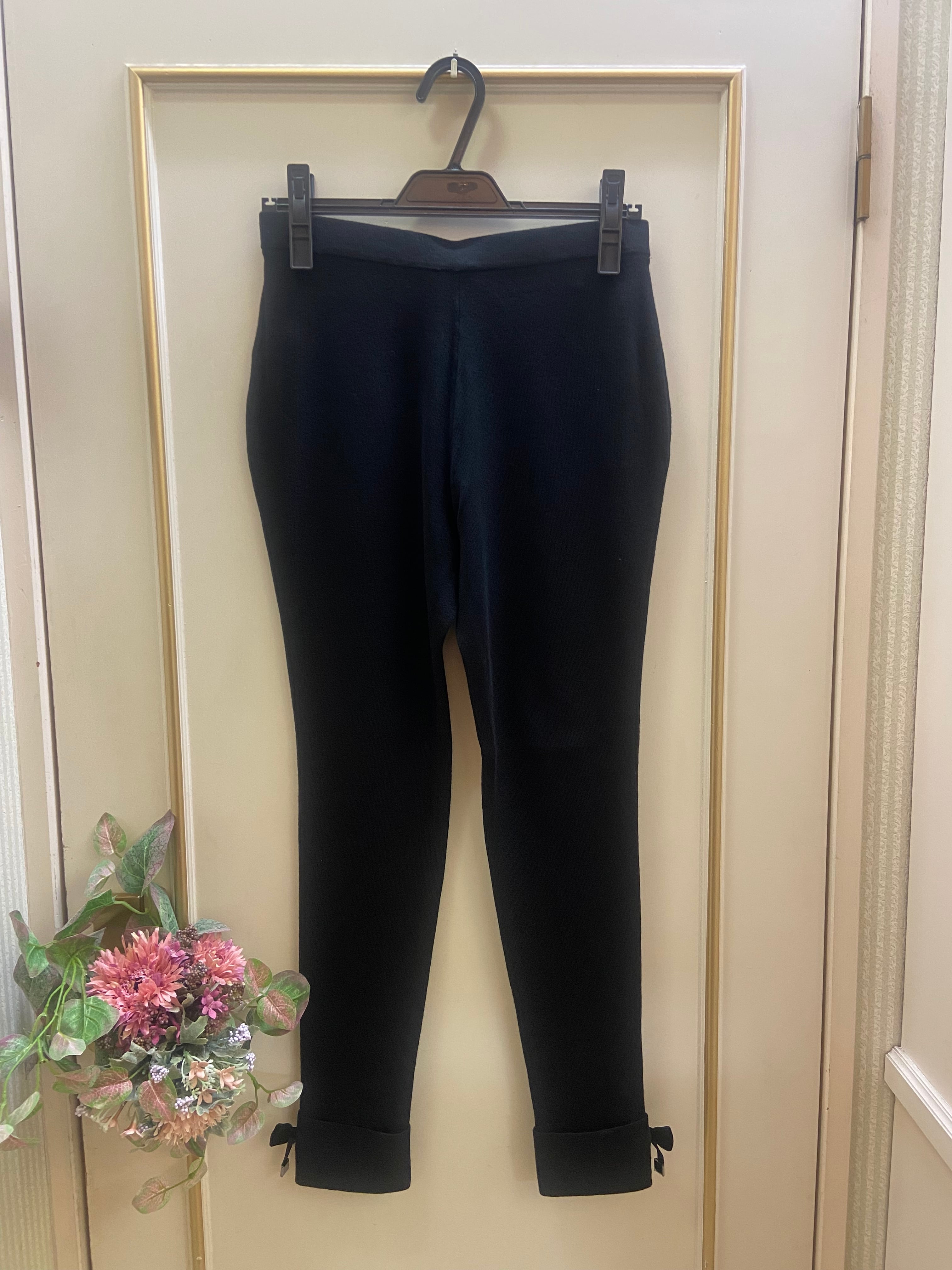 ☆【新作】2524007 スーパービューティー 裾レース×リボン 裏起毛