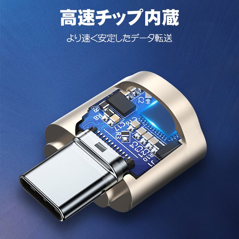 OTGカードリーダー Micro SDカード TFカード対応 ストラップ付き 双方