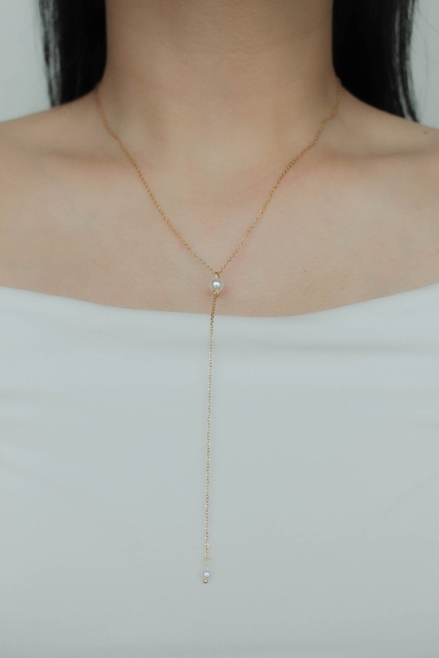 Pearl Top Long Necklace