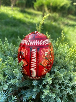 装飾用プィサンカ（イースターエッグ）with stand　コロミヤ博物館モデル