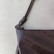 Grained eco leather 2way bag/bordeaux brown